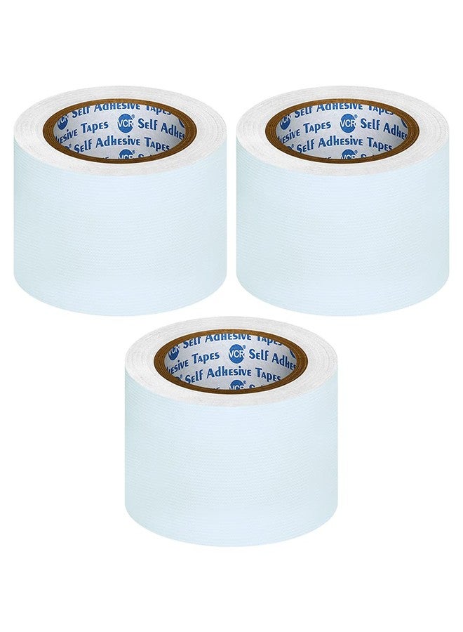 VCR White Duct Tape - 18 Meters in Length 48mm / 2" Width - 3 Rolls Per Pack - Strong Book Binding Tape - Waterproof Heavy Duty Duct Tape - Image 1